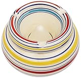 SouvNear Smokeless Ashtray with Lid Ceramic Moroccan Ashtray - 3 Cigarette Holder Slots 4.6