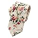 Mantieqingway Men's Cotton Printed Floral Neck Tie Skinny Ties