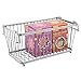 mDesign Household Stackable Metal Wire Storage Organizer Bin Basket with Built-In Handles for Kitchen Cabinets, Pantry, Closets, Bedrooms, Bathrooms - 12.5