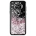 Caka Galaxy S8 Case, Galaxy S8 Glitter Case for Girls Women Luxury Fashion Bling Flowing Liquid Floating Sparkle Glitter Girly Soft TPU Black Case for Samsung Galaxy S8 (Rose Gold)
