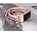 bayite Bands Compatible with Fitbit Charge 2, Slim Genuine Leather Band Replacement Accessories Strap Charge2 Women Men (Rose Gold, 5.5 Inch - 6.7 Inch)