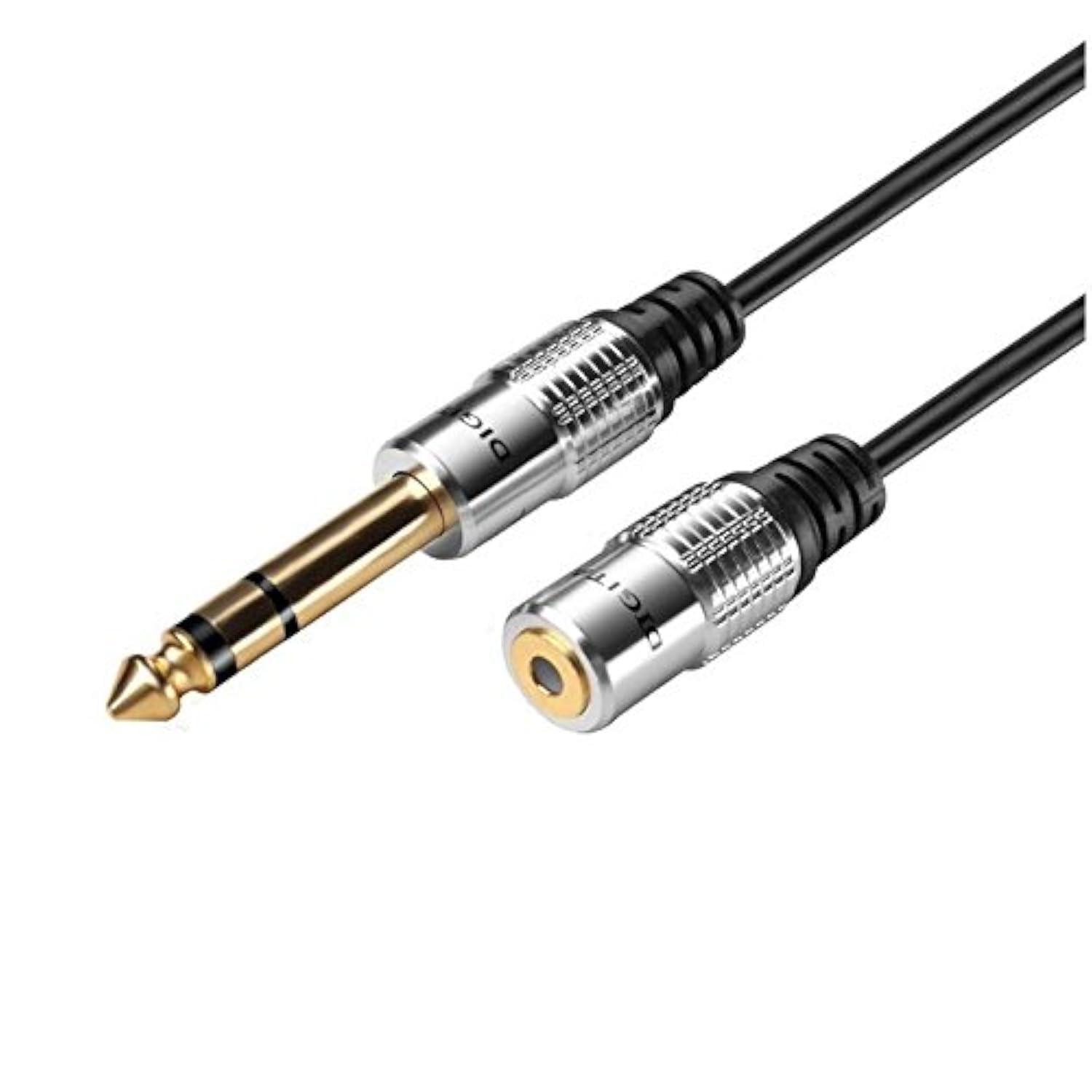 baolongking Aluminum 6.35mm 1/4 Inch Stereo Plug Male to 3.5mm Stereo Jack Female Socket Headphone Extension Cable - 1 Feet
