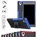 Sony Xperia L1 Case,Mama Mouth Shockproof Heavy Duty Combo Hybrid Rugged Dual Layer Grip Cover with Kickstand for Sony Xperia L1 (with 4 in 1 Packaged),Blue
