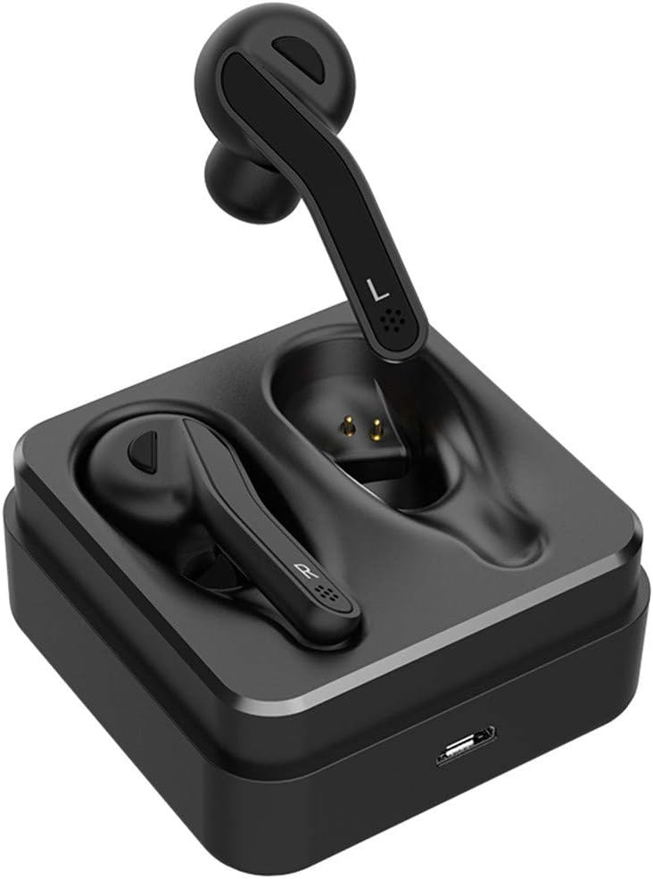 Sacow♛ Bluetooth 5.0 Headset Wireless Earphones Mini Earbuds Stereo Headphones (Black)
