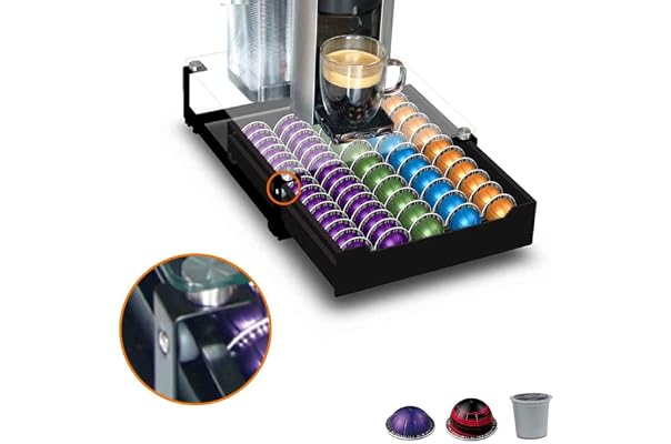 Yosoo cajón de almacenamiento para cápsulas Nespresso – Soporte de cajón de  almacenamiento de café para Dolce Gusto – 36 Cápsula capacidad, negro –  PREYCA