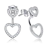 J.Rosée Sterling Silver Love Hearts Studs 