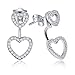 J.Rosée Sterling Silver Love Hearts Studs 