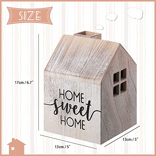 House Tissue Box Cover House Shaped Tissue Box Holder Wooden Tissue Box