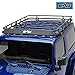 EAG 2 Door Roof Rack Cargo Basket with Wind Deflector Fits for 07-18 Wrangler JK