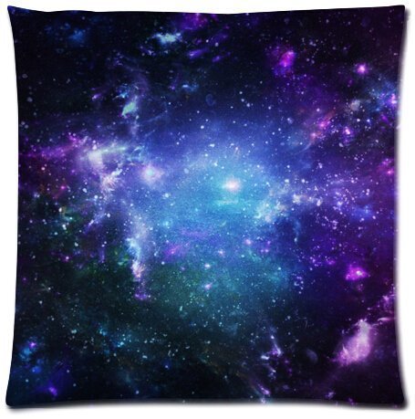 Space Nebula Universe Retro Galaxy Beautiful Design Cushion Case Throw Pillow Covers 18x18 inch (one side)