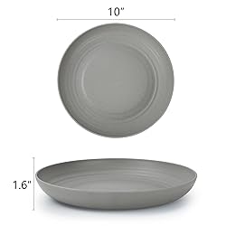 Homienly Dinner Plates Set of 8 Premium Wheat Straw