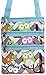 Chevron Owl Small Hipster Cross-Body Bag (Teal Blue)