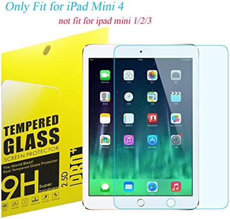 iPad Mini 4 Tempered Glass Screen Protector, TOWEE iPad Mini 4 7.9" 9H Hardness HD-Clear Blue Light Screen Protector Film with Anti-Scratch, Anti-Fingerprint, Eyes-Protected Function