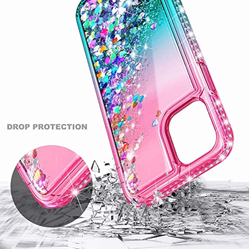 NGB Designed for iPhone 12 iPhone 12 Pro Case, Pink/Aqua