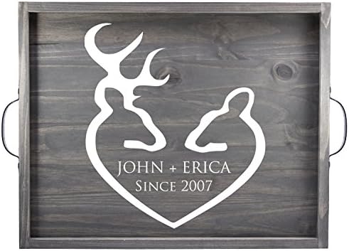 Serving Tray by ForestHillDesigns | Christmas Gift Wooden Tray Coffee Table Tray | Authentically Handmade | Elegant Rustic