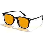 ZIHVEUC Amber 99% Blue Light Blocking Computer Reading Glasses Orange Lens for Better Sleep, Eye Strain Men Women Sun Readers