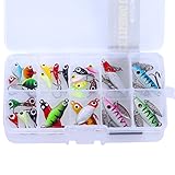 Goture Ice Fishing Jigs Ice Fishing Lures Ice Fishing Gear Ice Fishing Kit Ice Fishing Jigging Spoons 6 Types, Pack of 27