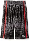 CB Sports Boys' Printed Performance Athletic Short, TQ24-Pixel Print Engine Red, 10/12