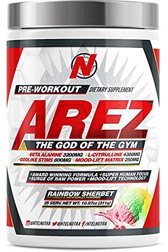 AREZ God of The Gym Pre-Workout (Rainbow Sherbert)