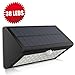 Solar Motion Sensor Light, Fugetek FT-38L Super Bright 38 LED, Genuine LG Rechargeable Batteries, Solar Powered Wireless Weather-proof Motion Activated Solar Energy Home Office Security Light (Black)
