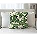 Moslion Palm Leaves Pillow,Home Decorative Throw Pillow Cover Tropical Dense Jungle Palm Leaves Cotton Linen Cushion for Couch/Sofa/Bedroom/Livingroom/Kitchen/Car 18 x 18 inch Square Pillow case