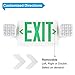 SPECTSUN Exit Sign with Emergency Light, Green Emergency Exit Lights with Battery Backup - 2 Pack, Exit Light with Emergency Light/Photoluminescent Exit Sign/Emergency Exit Light Led/Lighted Exit Sign