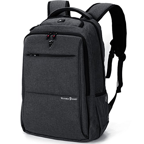 Victoriatourist V9006 Laptop Backpack with Computer Compartment Fits Upto 15 inch Laptops, Black