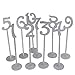ROSENICE Wedding Table Numbers Holders Thicken Wood with Glitter, Silver