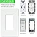 ENERLITES - SI8835-W-STICKER Screwless Decorator Wall Plates Child Safe Outlet Covers, Size 5-Gang 4.68
