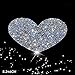 Ling's boutique(TM) Various Patterns of Crystal Car Stickers,Decorate Cars Bumper Window Laptops Luggage Rhinestone Sticker,White (Heart Symbol)