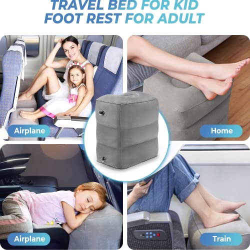 ALOKA Pack Inflatable Travel Foot Rest, Portable Foot Pillow for