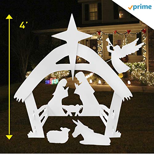 EasyGO Outdoor Nativity Christmas Decoration-Outside Yard, 4 Foot Tall