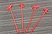 Coffee and Cocktail Stirrers, Reusable Plastic Stirrer Sticks, 24 Red Naughty & Nice Christmas Swizzle Sticks, Use as a Cocktail Garnish, Holiday, Christmas Party Decorations and Bar Supplies, 6 inch.