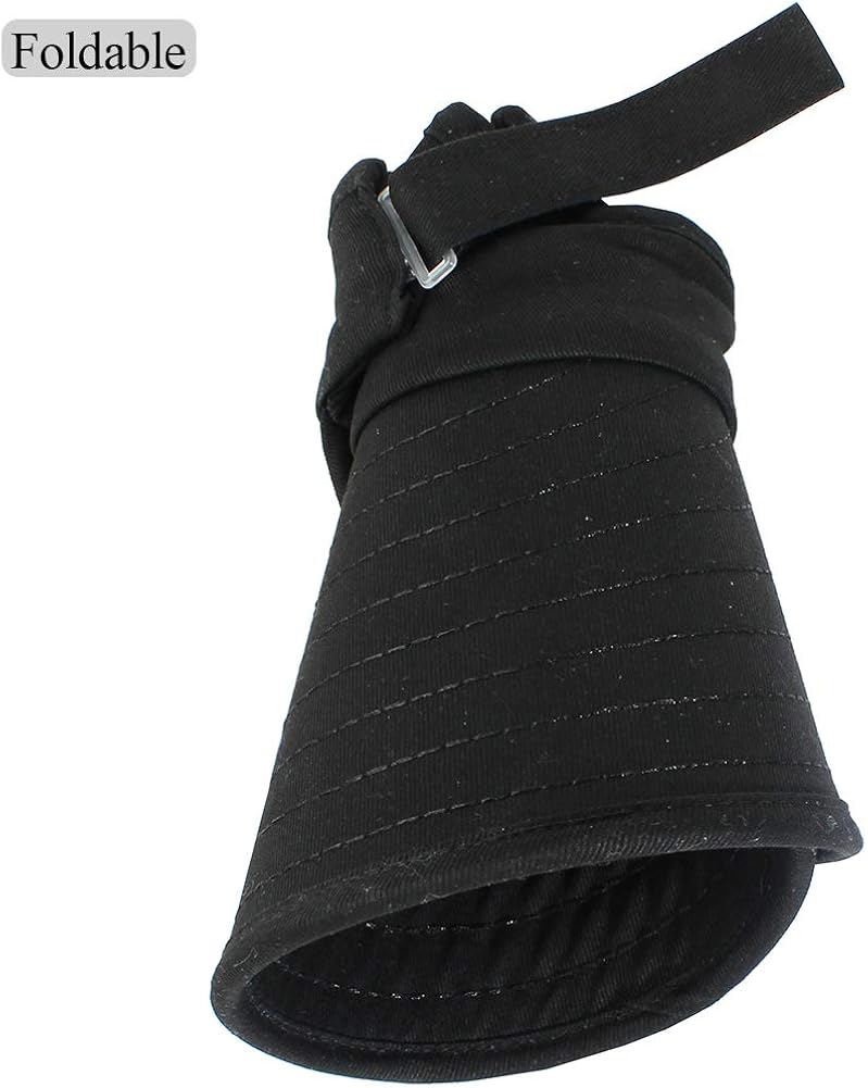 Sun Visor Hats Women Large Brim Summer UV Protection Beach Cap Black at  Women’s Clothing store