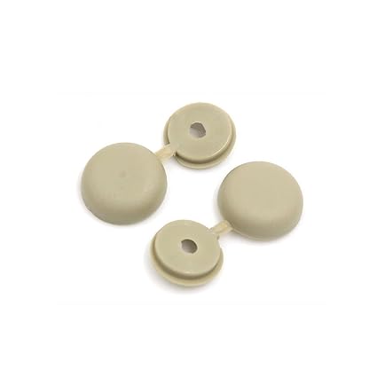 Tradico 40pcs 4mm Beige Hinged Screw Cover Folding Caps for Car Home Furniture Decor
