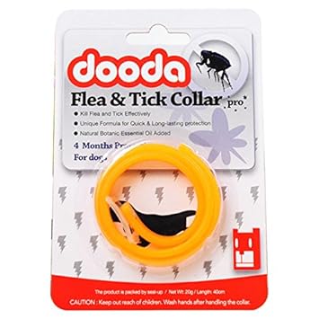 Dooda Flea and Tick Collar 4 Months Protection for Dogs (40 cm, Orange/Green)