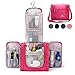 Large Hanging Travel Toiletry Bag for Men and Women Waterproof Makeup Organizer Bag wash bag Shaving Kit Cosmetic Bag for Accessories, Shampoo Bathroom Shower, Personal Items RoseRed