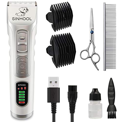 Dog Clippers,Sinhool Professional Dog Grooming Clippers Rechargeable