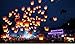 Sky Lanterns 5 Pack: Sparkling Eco Friendly White Chinese Wishing Lanterns, For All Occasions. %100 Biodegradable, Environmentally Friendly, And Wire Free. Fully Assembled.