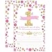 Your Main Event Prints Princess Birthday Invitations - Girl First Birthday Princess Party Invites - Pink and Gold 1st Birthday - White Envelopes Included
