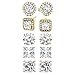 SPECIAL OFFER: 5-Piece Womens Classic Cubic Zirconia Stud Earrings Set