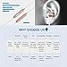 KLOKOL Bluetooth Headphones Neckband V5.0 Wireless Headset Sport Earbuds w/Mic Cordless Noise Canceling Earphones 10Hrs Playtime for Gym Running Compatible with iPhone Samsung Android (Red)