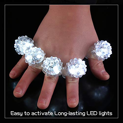 image for Fun Central (AD627) 96ct LED Flashing Jelly Bumpy Rings, LED Jelly Fin