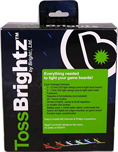 Toss Brightz Cornhole LED Lighting Kit (Lights Only), Green