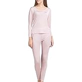 METWAY Women's Silk Long Johns MulberrySilk Long Underwear Thermal Underwear Sets Winter Base Layer