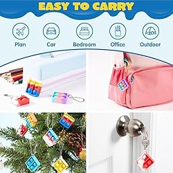 JOYIN Square Pop Fidget Keychain Mini Fidget Toys
