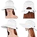 VBIGER Butterfly Knot Sun Wide Brim Visor Floppy Fold Beach Hat (White)