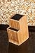 Universal Knife Block Stand Holder - Without Knives, 2 Tier Slotless Storage Kitchen Bamboo Countertop Organizer fit Large & Small Cutlery & Accessories - Easy Clean Dishwasher Safe Removable Bristles