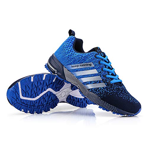 Running Shoes Men Trail Sneakers Tennis Sports Shoes Walking Athletic Fitness Outdoor Lightweight Road Running Shoes for Women Blue
