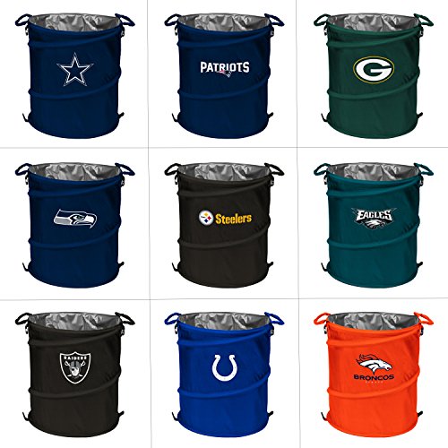 NFL Team Logo 3-in-1 Beverage Cooler, Laundry Hamper and Trash Can - All 32 Teams to Choose From!